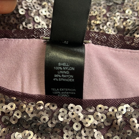 black Label women’s purple sequin top 3 m136-1 - Picture 4 of 4